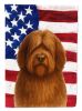 Brown Bearded Collie American Flag Garden Flag Mailbox Flag Decorative Yard Flag Banner Outside Patio Artwork Yard Flower Beds, Garden Size
