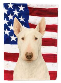 White Bull Terrier American Flag Garden Flag Mailbox Flag Decorative Yard Flag Banner Outside Patio Artwork Yard Flower Beds, Garden Size, Multicolor