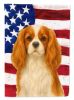 Blenheim Cavalier Spaniel American Flag Garden Flag Mailbox Flag Decorative Yard Flag Banner Outside Patio Artwork Yard Flower Beds, Garden Size
