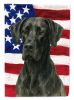 Black Great Dane American Flag Garden Flag Mailbox Flag Decorative Yard Flag Banner Outside Patio Artwork Yard Flower Beds, Garden Size, Multicolor
