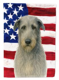 Gray Irish Wolfhound American Flag Garden Flag Mailbox Flag Decorative Yard Flag Banner Outside Patio Artwork Yard Flower Beds, Garden Size