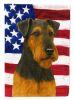 Black and Tan Airedale Terrier American Flag Garden Flag Mailbox Flag Decorative Yard Flag Banner Outside Patio Artwork Yard Flower Beds, Garden Size