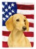 Cream Dachshund American Flag Garden Flag Mailbox Flag Decorative Yard Flag Banner Outside Patio Artwork Yard Flower Beds, Garden Size, Multicolor
