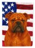 Red English Bulldog American Flag Garden Flag Mailbox Flag Decorative Yard Flag Banner Outside Patio Artwork Yard Flower Beds, Garden Size, Multicolor