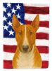 Red and White Bull Terrier American Flag Garden Flag Mailbox Flag Decorative Yard Flag Banner Outside Patio Artwork Yard Flower Beds, Garden Size