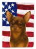 Chocolate Chihuahua American Flag Garden Flag Mailbox Flag Decorative Yard Flag Banner Outside Patio Artwork Yard Flower Beds, Garden Size, Multicolor