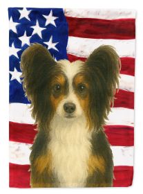 Tri-color Powderpuff Chinese Crested American Flag Garden Flag Mailbox Flag Decorative Yard Flag Banner Outside Patio Artwork Yard Flower Beds