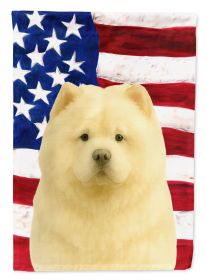 Cream Chow Chow American Flag Garden Flag Mailbox Flag Decorative Yard Flag Banner Outside Patio Artwork Yard Flower Beds, Garden Size, Multicolor