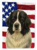 Landseer Newfoundland American Flag Garden Flag Mailbox Flag Decorative Yard Flag Banner Outside Patio Artwork Yard Flower Beds, Garden Size