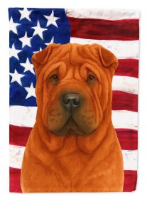 Red Shar Pei American Flag Garden Flag Mailbox Flag Decorative Yard Flag Banner Outside Patio Artwork Yard Flower Beds, Garden Size, Multicolor