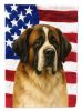 Brindle and White Saint Bernard American Flag Garden Flag Mailbox Flag Decorative Yard Flag Banner Outside Patio Artwork Yard Flower Beds, Garden Size