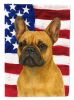 Fawn French Bulldog American Flag Garden Flag Mailbox Flag Decorative Yard Flag Banner Outside Patio Artwork Yard Flower Beds, Garden Size, Multicolor