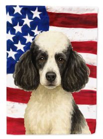 Parti Miniature Poodle American Flag Garden Flag Mailbox Flag Decorative Yard Flag Banner Outside Patio Artwork Yard Flower Beds, Garden Size