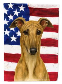 Fawn Brindle Greyhound American Flag Garden Flag Mailbox Flag Decorative Yard Flag Banner Outside Patio Artwork Yard Flower Beds, Garden Size