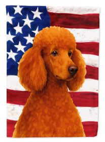 Red Standard Poodle American Flag Garden Flag Mailbox Flag Decorative Yard Flag Banner Outside Patio Artwork Yard Flower Beds, Garden Size, Multicolor