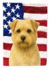 Wheaten Norfolk Terrier American Flag Garden Flag Mailbox Flag Decorative Yard Flag Banner Outside Patio Artwork Yard Flower Beds, Garden Size