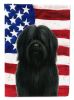 Black Lhasa Apso American Flag Garden Flag Mailbox Flag Decorative Yard Flag Banner Outside Patio Artwork Yard Flower Beds, Garden Size, Multicolor
