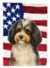 Parti-color Havanese American Flag Garden Flag Mailbox Flag Decorative Yard Flag Banner Outside Patio Artwork Yard Flower Beds, Garden Size