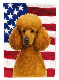 Apricot Standard Poodle American Flag Garden Flag Mailbox Flag Decorative Yard Flag Banner Outside Patio Artwork Yard Flower Beds, Garden Size