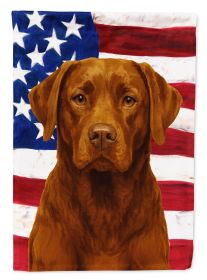Chocolate Labrador Retriever American Flag Garden Flag Mailbox Flag Decorative Yard Flag Banner Outside Patio Artwork Yard Flower Beds, Garden Size