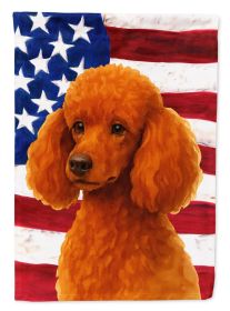 Red Miniature Poodle American Flag Garden Flag Mailbox Flag Decorative Yard Flag Banner Outside Patio Artwork Yard Flower Beds, Garden Size