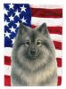Keeshond American Flag Garden Flag Mailbox Flag Decorative Yard Flag Banner Outside Patio Artwork Yard Flower Beds, Garden Size, Multicolor