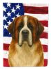 Brown and White Saint Bernard American Flag Garden Flag Mailbox Flag Decorative Yard Flag Banner Outside Patio Artwork Yard Flower Beds, Garden Size