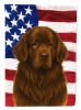 Brown Newfoundland American Flag Garden Flag Mailbox Flag Decorative Yard Flag Banner Outside Patio Artwork Yard Flower Beds, Garden Size, Multicolor