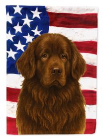 Brown Newfoundland American Flag Garden Flag Mailbox Flag Decorative Yard Flag Banner Outside Patio Artwork Yard Flower Beds, Garden Size, Multicolor