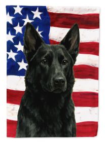 Black German Shepherd American Flag Garden Flag Mailbox Flag Decorative Yard Flag Banner Outside Patio Artwork Yard Flower Beds, Garden Size