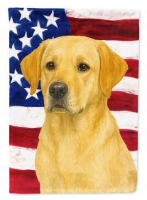 Yellow Labrador Retriever American Flag Garden Flag Mailbox Flag Decorative Yard Flag Banner Outside Patio Artwork Yard Flower Beds, Garden Size