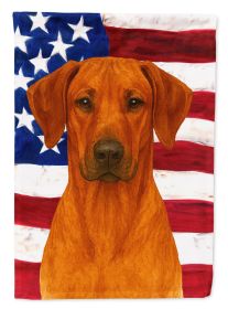 Red Rhodesian Ridgeback American Flag Garden Flag Mailbox Flag Decorative Yard Flag Banner Outside Patio Artwork Yard Flower Beds, Garden Size
