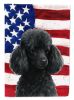Black Toy Poodle American Flag Garden Flag Mailbox Flag Decorative Yard Flag Banner Outside Patio Artwork Yard Flower Beds, Garden Size, Multicolor