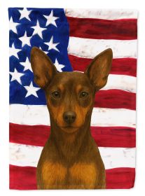 Chocolate and Rust Miniature Pinscher American Flag Garden Flag Mailbox Flag Decorative Yard Flag Banner Outside Patio Artwork Yard Flower Beds
