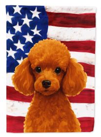 Red Toy Poodle American Flag Garden Flag Mailbox Flag Decorative Yard Flag Banner Outside Patio Artwork Yard Flower Beds, Garden Size, Multicolor