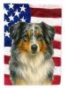 Blue Merle American Shepherd American Flag Garden Flag Mailbox Flag Decorative Yard Flag Banner Outside Patio Artwork Yard Flower Beds, Garden Size