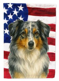 Blue Merle American Shepherd American Flag Garden Flag Mailbox Flag Decorative Yard Flag Banner Outside Patio Artwork Yard Flower Beds, Garden Size