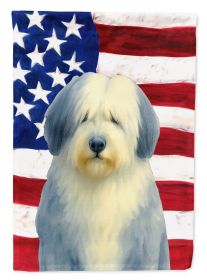 Blue Bearded Collie American Flag Garden Flag Mailbox Flag Decorative Yard Flag Banner Outside Patio Artwork Yard Flower Beds, Garden Size, Multicolor