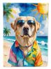 Yellow Labrador Retriever Summer Beach Time Garden Flag Mailbox Flag Decorative Yard Flag Banner Outside Patio Artwork Yard Flower Beds, Garden Size