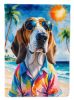 Basset Hound Summer Beach Time Garden Flag Mailbox Flag Decorative Yard Flag Banner Outside Patio Artwork Yard Flower Beds, Garden Size, Multicolor