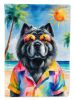 Black Chow Chow Summer Beach Time Garden Flag Mailbox Flag Decorative Yard Flag Banner Outside Patio Artwork Yard Flower Beds, Garden Size, Multicolor