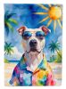 Pit Bull Terrier Summer Beach Time Garden Flag Mailbox Flag Decorative Yard Flag Banner Outside Patio Artwork Yard Flower Beds, Garden Size