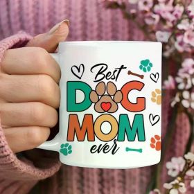 1pc, Best Dog Mom 11oz Mug, dog mom, mug, dog mom gift, gift for her, mom gift, mug gift