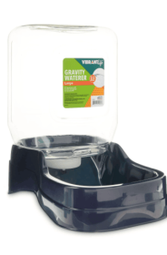 Vibrant Life Gravity Pet Waterer, Blue, Large for Dogs and Cats, 2.5 Gallons