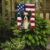 Black and White Powderpuff Chinese Crested American Flag Garden Flag Mailbox Flag Decorative Yard Flag Banner Outside Patio Artwork Yard Flower Beds