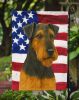 Black and Tan Airedale Terrier American Flag Garden Flag Mailbox Flag Decorative Yard Flag Banner Outside Patio Artwork Yard Flower Beds, Garden Size