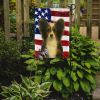 Tri-color Powderpuff Chinese Crested American Flag Garden Flag Mailbox Flag Decorative Yard Flag Banner Outside Patio Artwork Yard Flower Beds