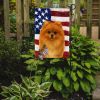 Pomeranian American Flag Garden Flag Mailbox Flag Decorative Yard Flag Banner Outside Patio Artwork Yard Flower Beds, Garden Size, Multicolor