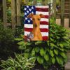 Fawn Italian Greyhound American Flag Garden Flag Mailbox Flag Decorative Yard Flag Banner Outside Patio Artwork Yard Flower Beds, Garden Size