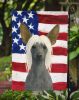 Hairless Slate Gray Chinese Crested American Flag Garden Flag Mailbox Flag Decorative Yard Flag Banner Outside Patio Artwork Yard Flower Beds